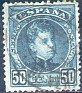 Spain 1901 Alfonso XIII 50 CTS Azul Edifil 252